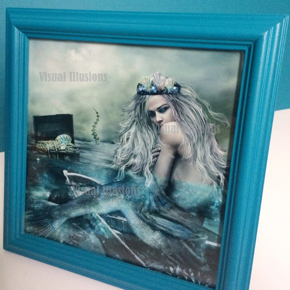 Ancient Sea Goddess Six 8x8 framed metallic Print direct from artist - Picture 1 of 1